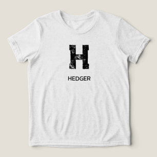 MINIMALISTISCHE ZWARTE ENKELVOUDIGE LETTER MONOGRA Tri-Blend SHIRT