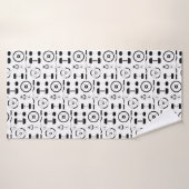 Minimalistische zwarte fitnessapparatuur badhanddoek (Badhanddoek)