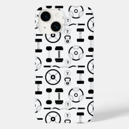 Minimalistische zwarte fitnessapparatuur Case-Mate iPhone 14 hoesje
