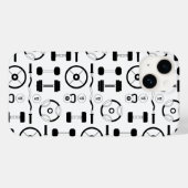 Minimalistische zwarte fitnessapparatuur Case-Mate iPhone case (Achterkant (horizontaal))