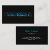 Minimalistische zwarte fotograaf van Modern Visitekaartje (Voorkant / Achterkant)