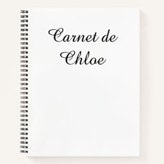 Minimalistische zwarte Franse Carnet-notitieboek o Notitieboek