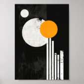 Minimalistische zwarte geometrie Abstract Poster (Voorkant)