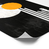 Minimalistische zwarte geometrie Abstract Poster (Hoek)