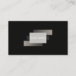 Minimalistische Zwarte Geometrische Overlappende A Visitekaartje