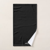 Minimalistische zwarte gepersonaliseerde bad handdoek (Handdoek)