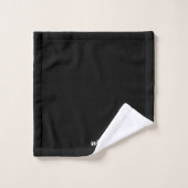 Minimalistische zwarte gepersonaliseerde bad handdoek (Wasdoekje)