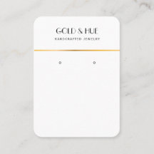 Minimalistische zwarte gouden chic witte oorbeldis