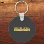 Minimalistische Zwarte & Gouden Kleur Professionel Sleutelhanger (Voorkant)