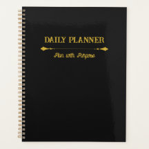 Minimalistische Zwarte Gouden Planner
