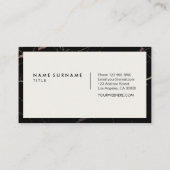 Minimalistische zwarte goudstripe Loyalty Visitekaartje (Achterkant)