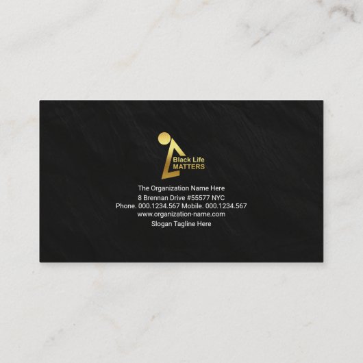 Minimalistische zwarte graniet-rode lijn visitekaartje (Achterkant)