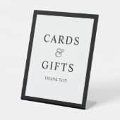 Minimalistische zwarte grens Kaarten en geschenken Reclamebord Met Voetstuk (Voorkant)