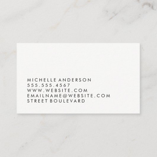 Minimalistische Zwarte Grijze Geometrische Vorm Visitekaartje (Achterkant)