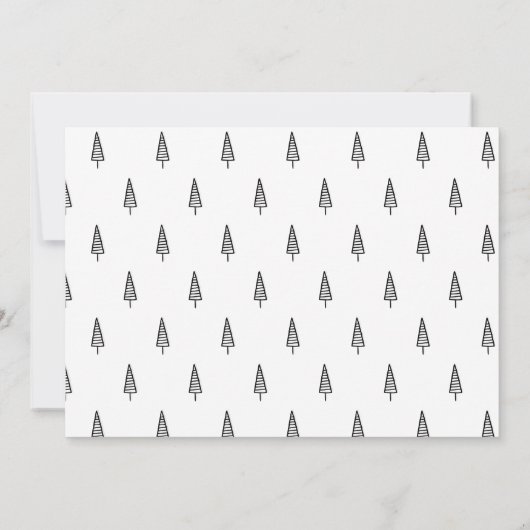 Minimalistische Zwarte Hand Lettered Joyeux Noel F Kaart (Achterkant)