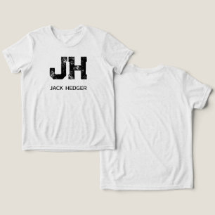 MINIMALISTISCHE ZWARTE INITIALEN VAN TWEE LETTERS Tri-Blend SHIRT