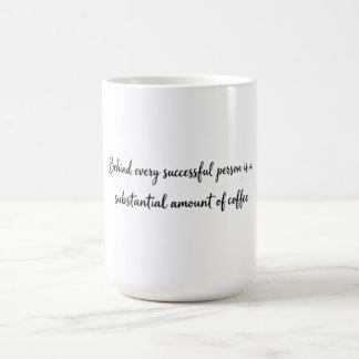 Minimalistische zwarte inkt koffie typografie graf koffiemok