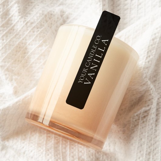 Minimalistische Zwarte Kaars Label
