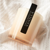 Minimalistische zwarte kaarslabel labels