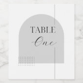 Minimalistische zwarte kalligrafie aangepaste tabe wijn etiket (Enkel label)