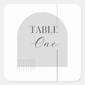 Minimalistische zwarte kalligrafie Aangepaste tafe Vierkante Sticker (Voorkant)