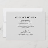 Minimalistische zwarte kalligrafie aankondiging (Achterkant)