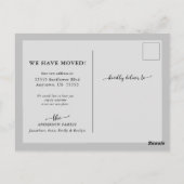 Minimalistische zwarte kalligrafie briefkaart (Achterkant)