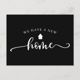 Minimalistische zwarte kalligrafie briefkaart