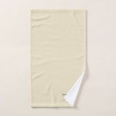 Minimalistische zwarte kalligrafie op beige achter bad handdoek (Handdoek)