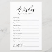 Minimalistische zwarte kalligrafie: wensen voor Ba (Voorkant)