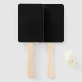 Minimalistische zwarte kat silhouet  handwaaier (Voorkant en achterkant)