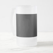 Minimalistische Zwarte Kat Silhouet Matglas Bierpul (Voorkant links)