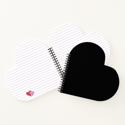 Minimalistische Zwarte Kat Silhouet Notitieboek (Binnen)