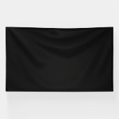Minimalistische Zwarte Kat Silhouet  Spandoek (Horizontaal)