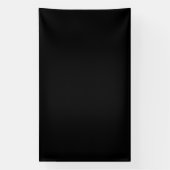 Minimalistische Zwarte Kat Silhouet  Spandoek (Verticaal)