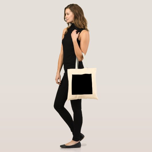 Minimalistische Zwarte Kat Silhouet Tote Bag (Voorkant (model))