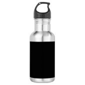 Minimalistische Zwarte Kat Silhouet Waterfles (Voorkant)