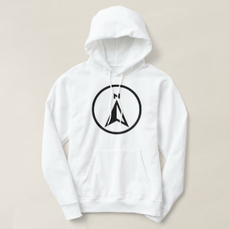 Minimalistische zwarte kompas Noord Pijl Hoodie