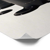 Minimalistische zwarte lijnkaarsen met kleine vlam poster (Hoek)