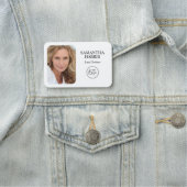 Minimalistische zwarte Logo en foto Naamplaatje (In situ)