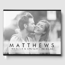 Minimalistische zwarte moderne foto bruiloft