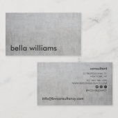 Minimalistische zwarte moderne grijze cement profe visitekaartje (Voorkant / Achterkant)