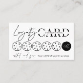 Minimalistische zwarte moderne Logo koekjes bakker Klantenkaartje (Voorkant)