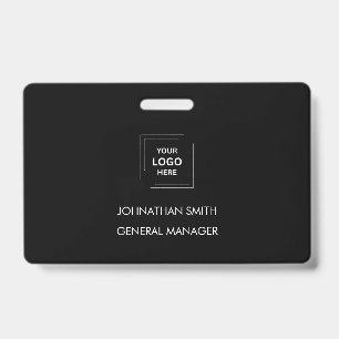 Minimalistische Zwarte Moderne Professionele Werkn Badge