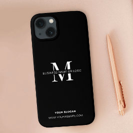 Minimalistische zwarte Moderne zakelijke Logo mono Case-Mate iPhone Case