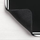 Minimalistische Zwarte Monogram Dubbele Rand Muismat (Hoek)