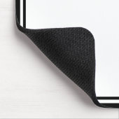 Minimalistische Zwarte Monogram Dubbele Rand Muismat (Hoek)