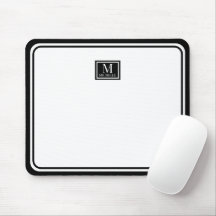 Minimalistische Zwarte Monogram Dubbele Rand