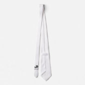 MINIMALISTISCHE ZWARTE MONOGRAMME MET TWEE LETTERS STROPDAS (Achterkant)