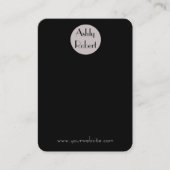 Minimalistische zwarte oorbel display kaart visitekaartje (Voorkant)